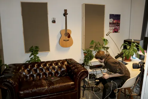 Sebastian in Old Las Aguas studio